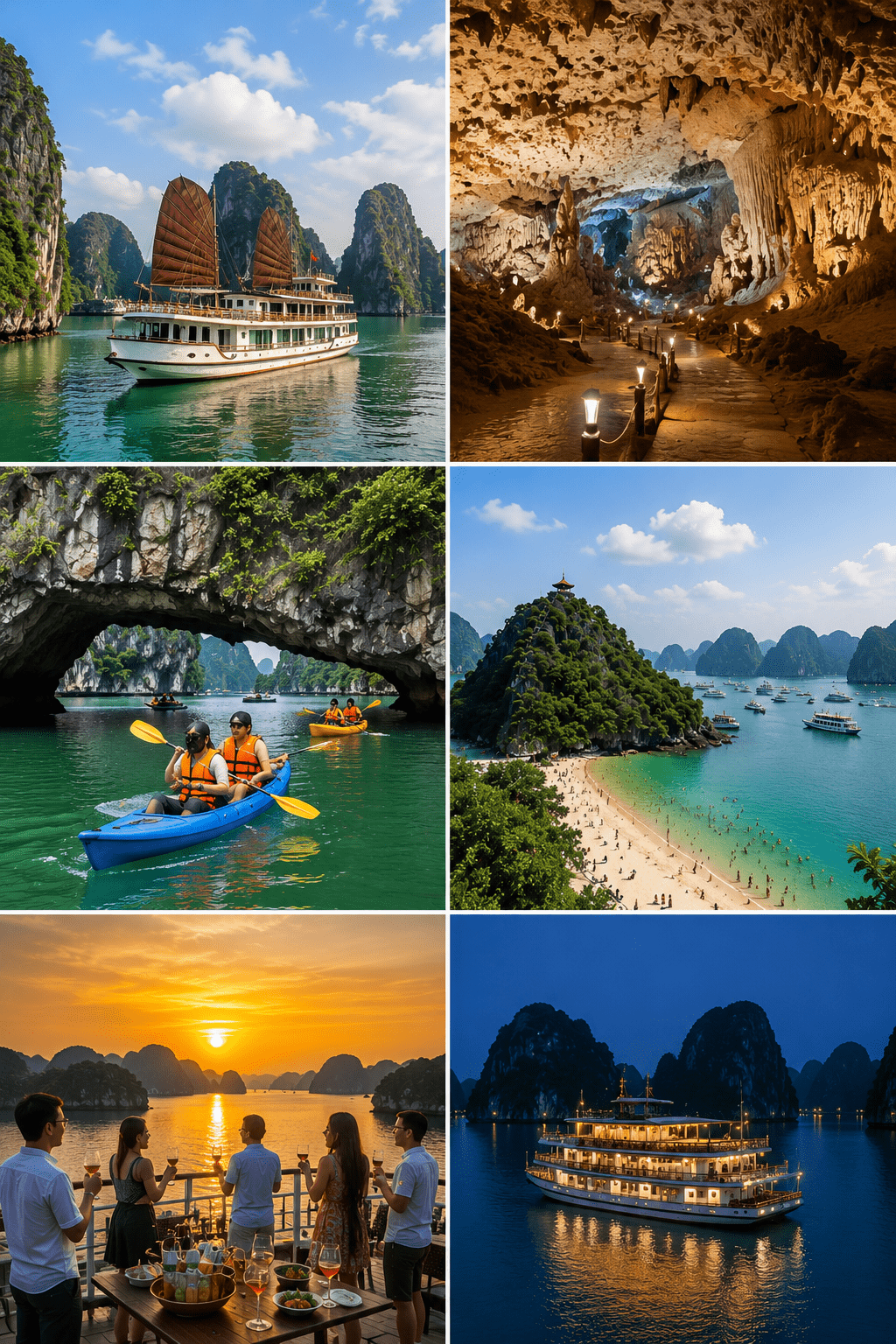 Day 3: Hanoi – Halong Bay – Overnight on boat (B, L, D)